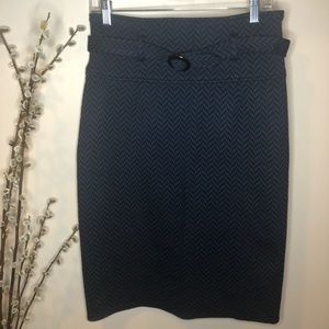 Grace elements black&blue chevron design skirt